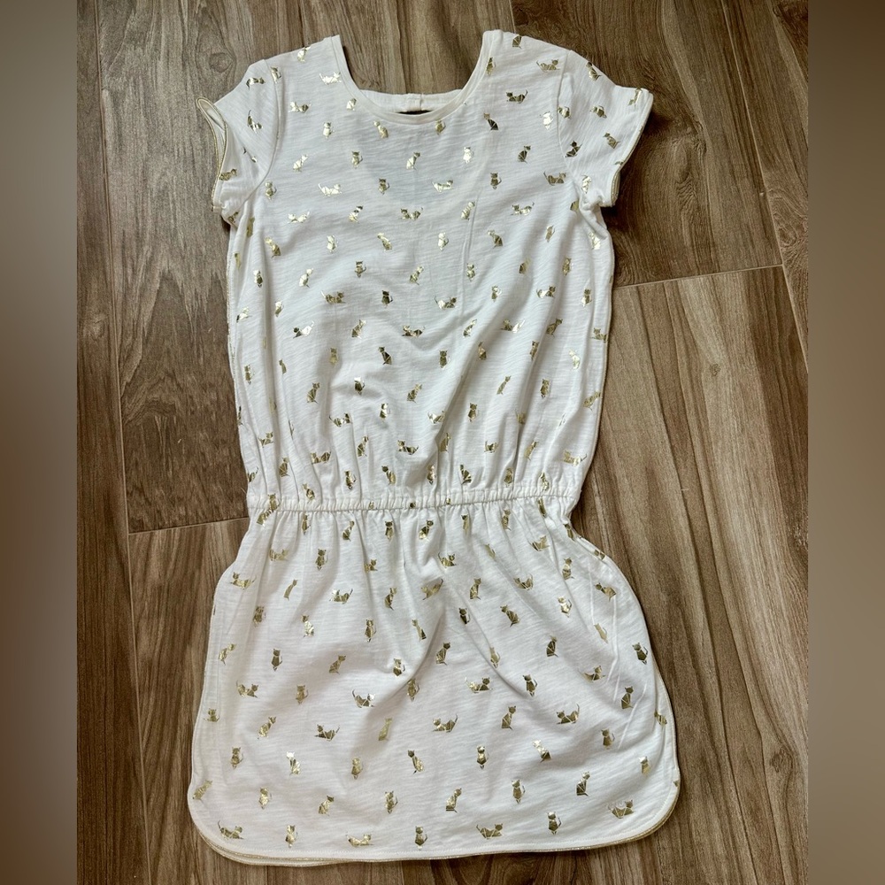 Little Marc Jacobs White and Gold girls Dress. Size 12